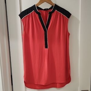 Worthington Red and Black Blouse